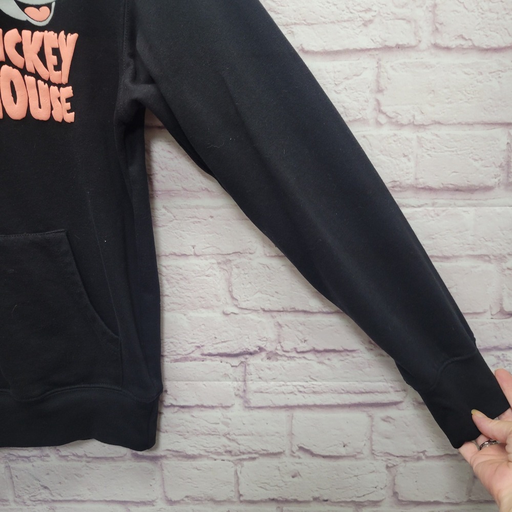 Disney Mickey Mouse Wink Hoodie Size S Spooky Halloween Front Back Puffy Print - Picture 3 of 9